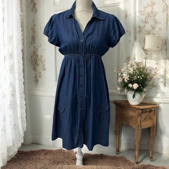 LEI X Taylor Swift Collab Denim Sundress Western Festival Dress Large - Picture 1 of 12